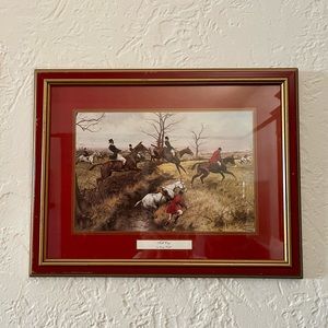 Vintage Framed Hunting Scene “Full Cry” by George Wright